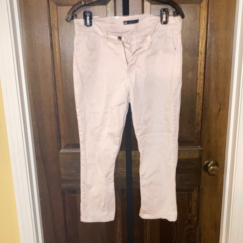 Lee Cream Ankle Cropped Jeans Versatile Style